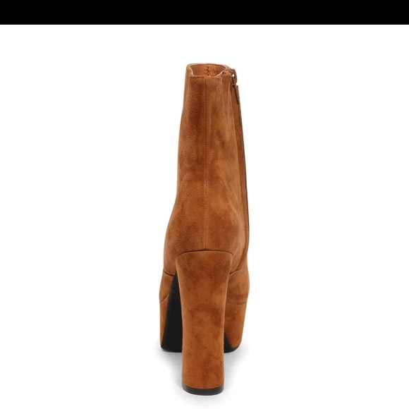 Jeffrey Campbell Brown Suede High Heeled Boots Brat-z Suede Platform Size 9 - Picture 4 of 5
